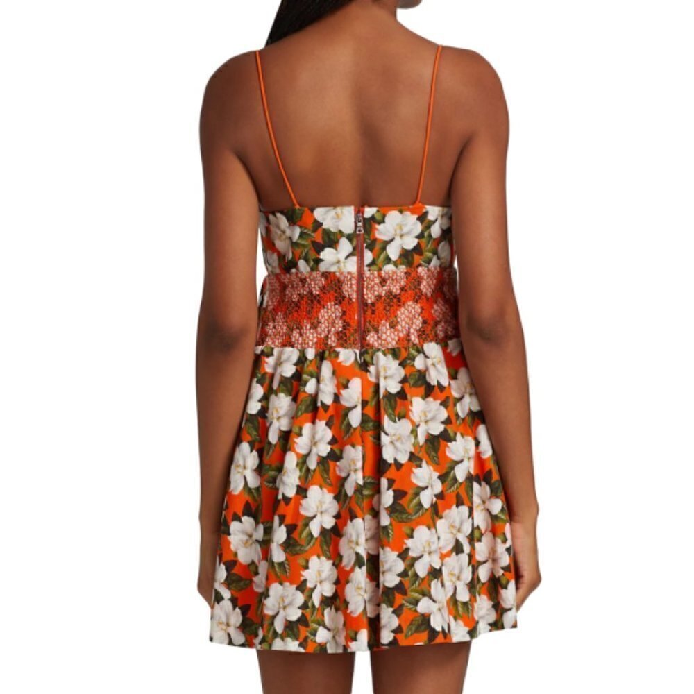 Alice + Olivia 'Melvina' Floral-Print Linen-Blend Dress, Blossom - Picture 4 of 4